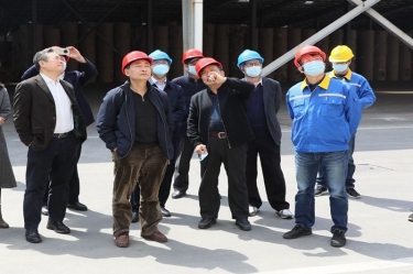 生态环境部科财司副司长付川一行调查由888集团电子游戏(中国游)有限公司官网纸业承担的国度科技沉大专项示范工程